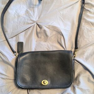Coach Black Leather Crossbody Bag